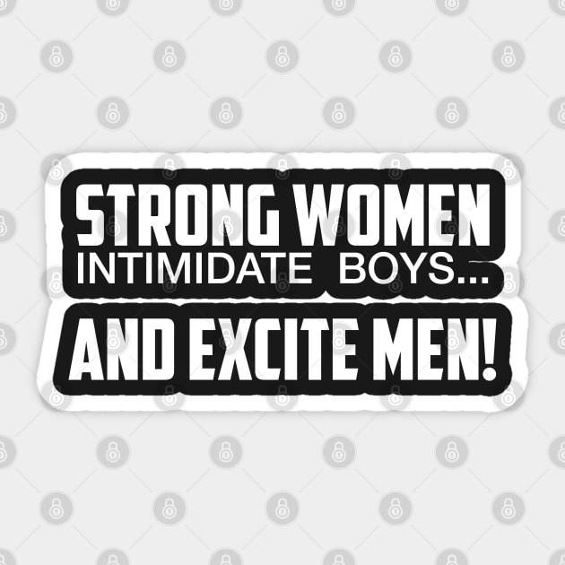 Strong Women Excite Men Sticker by UrbanLifeApparel
